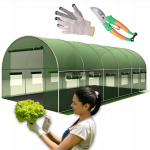 TUNEL OGRODOWY FOLIOWY SZKLARNIA 6x3 m ZIELONY 18 m2 PREMIUM RURKI FI 25