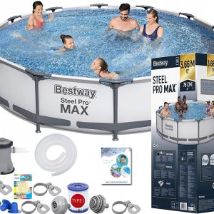 Bestway Basen STELAŻOWY 6,473L 366x76cm 7w1 pompa + filtr 56416