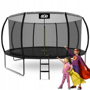 PREMIUM Trampolina SPORT EXCLUSIVE 366 cm 12 ft. Aga Czarna DG MOCNA HIT